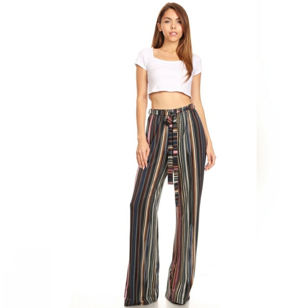 Striped Wide Legs Pants